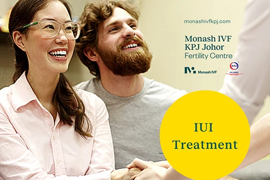 Couple consulting doctor about IUI success rates