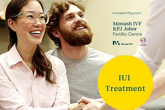 Couple consulting doctor about IUI success rates